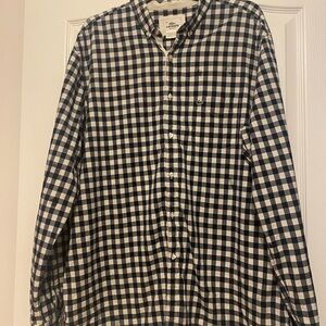 Lacoste black snd white men dress shirt